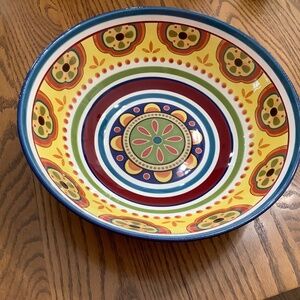 Vibrant Pier 1 Mexicali Ironstone Serving Bowl